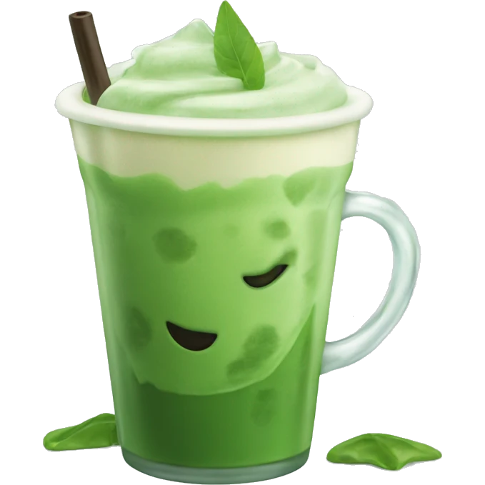 Iced matcha latte emoji