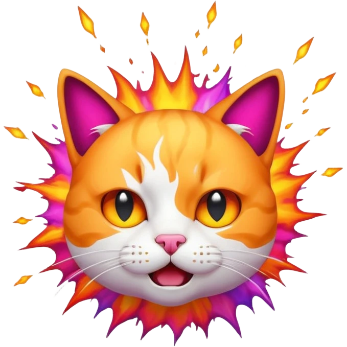 Cat exploding head emoji