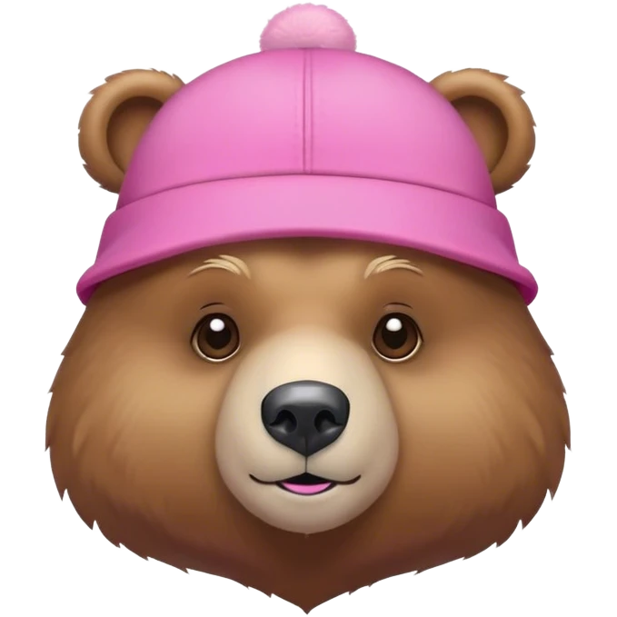 Bear with a pink hat  emoji