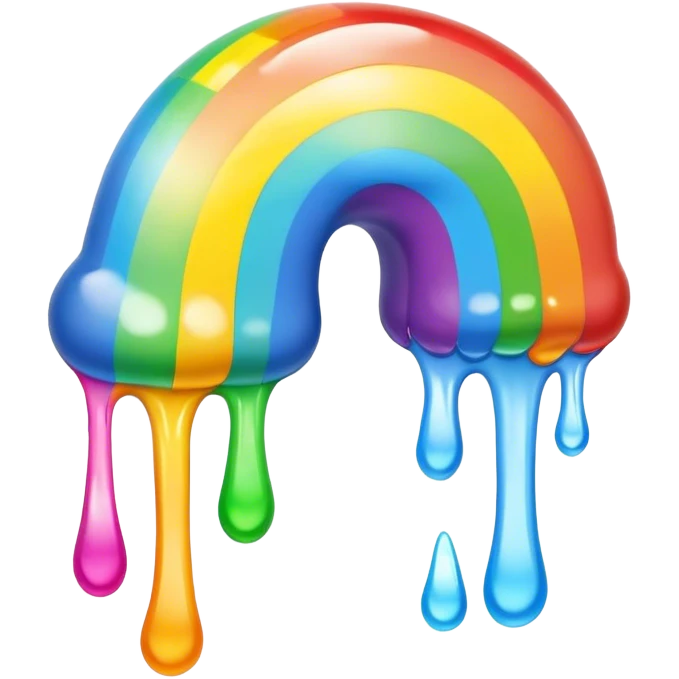 Melting rainbow emoji