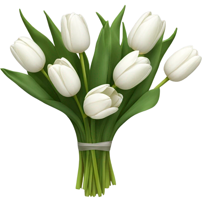 white tulip bouquet  emoji