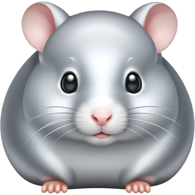 hamster made from silver emoji