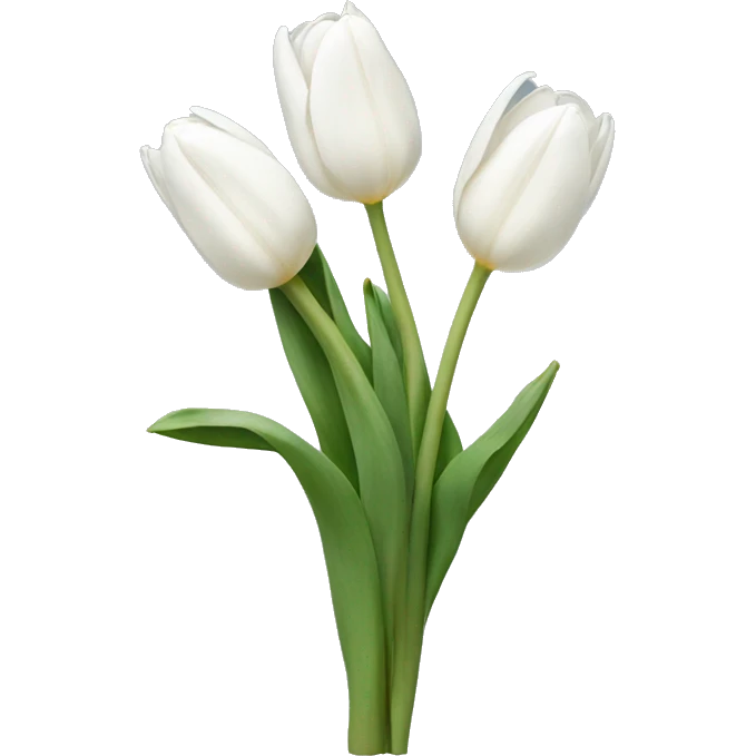 White tulips emoji