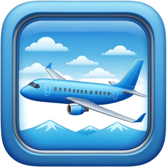 plane window blue emoji