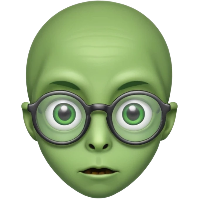 alien with glasses emoji