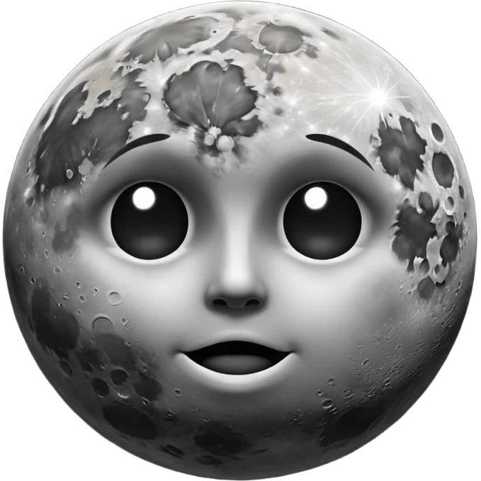 Black full moon emoji