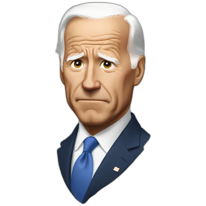 sad half body biden emoji