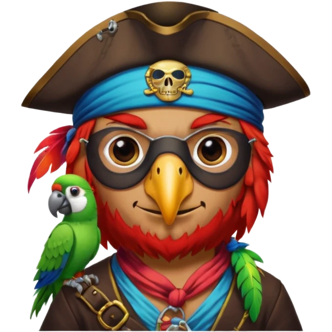pirate and parrot emoji