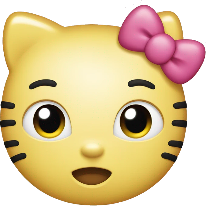 Yellow hello kitty  emoji