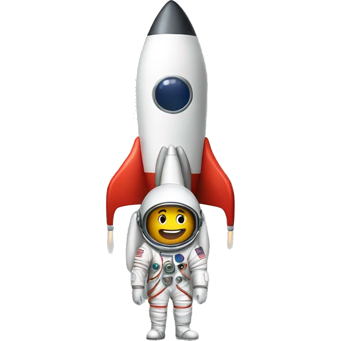 rocket with astronaut emoji