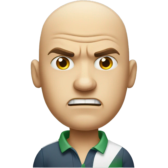 bald angry golfer emoji
