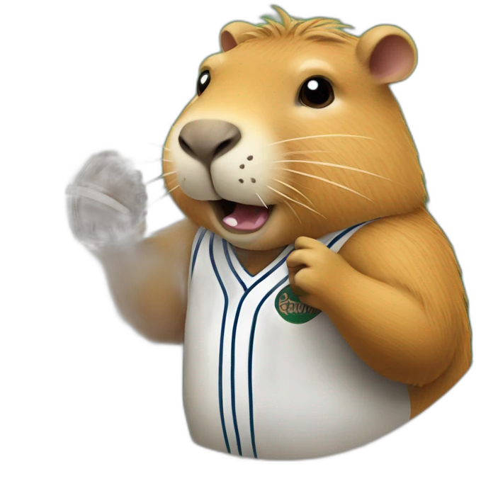 capybara playing baseball emoji