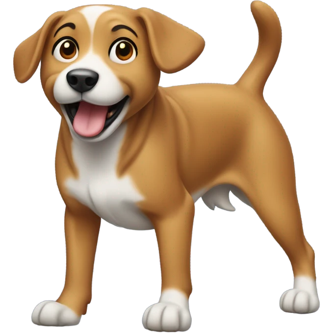 Dog shaking butt emoji