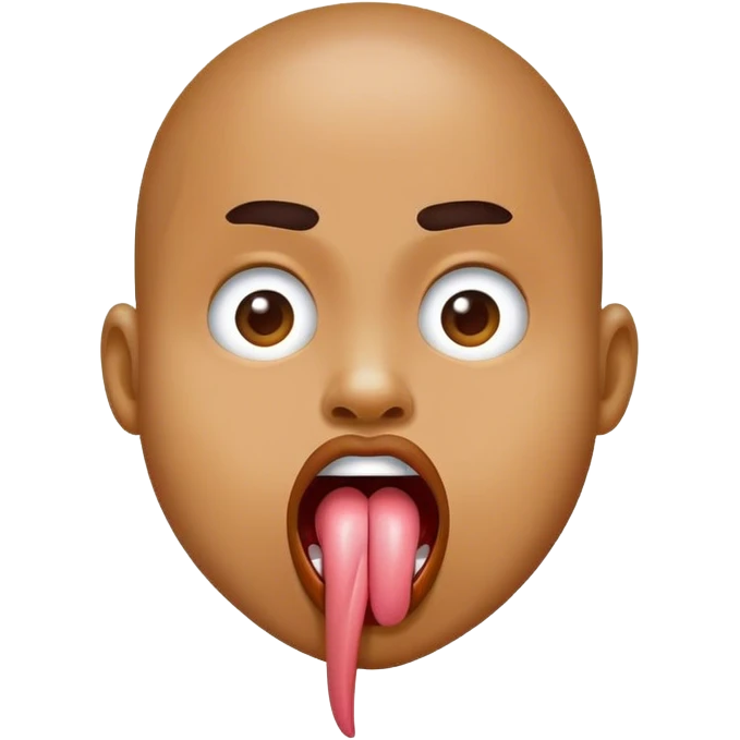 Chango sacando la lengua emoji
