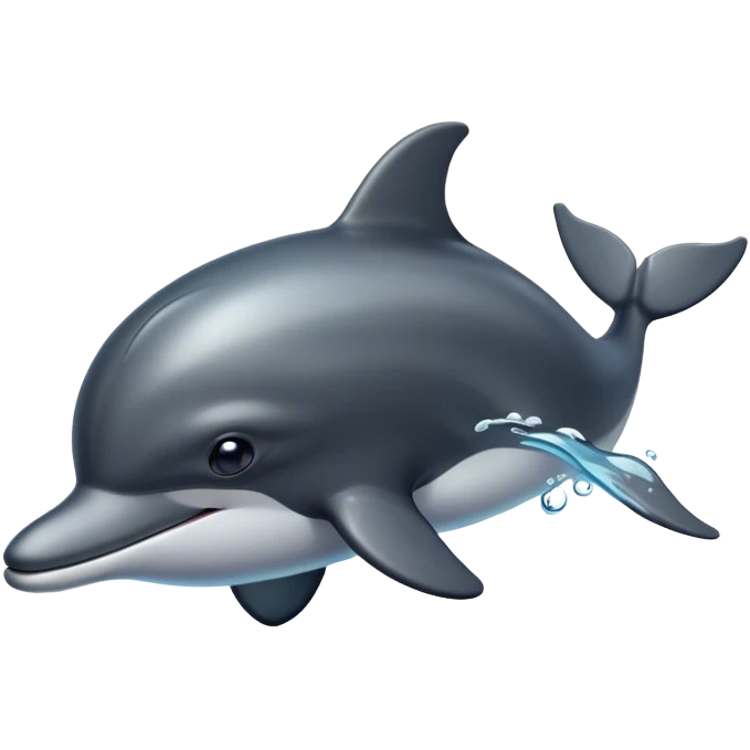 Black dolphin emoji