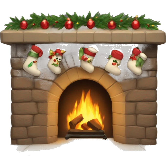 Decorated fireplace emoji