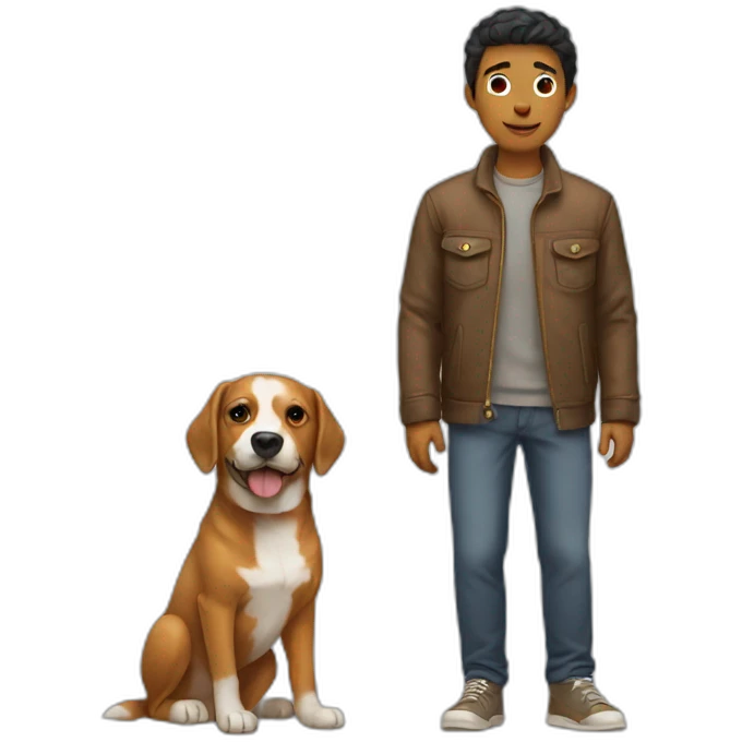 dog with a human  emoji
