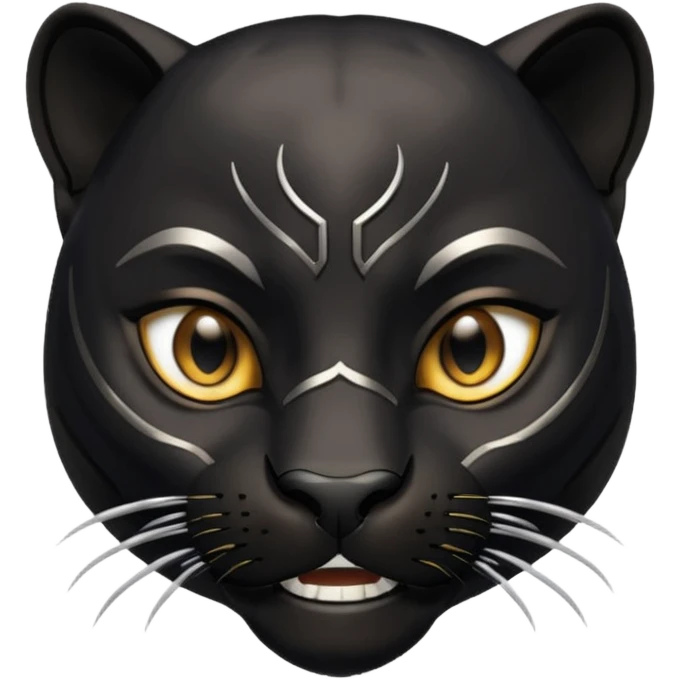 Black panther face only  more realistic  emoji