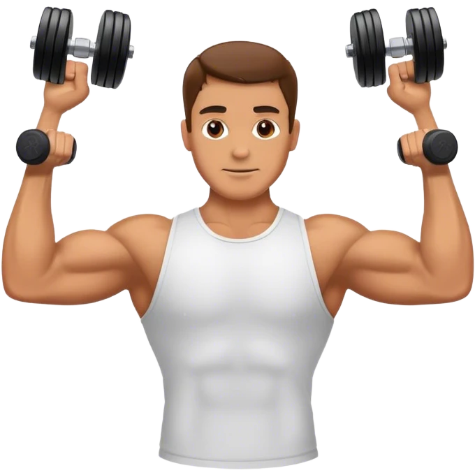 man forearms dumbbell exercise emoji