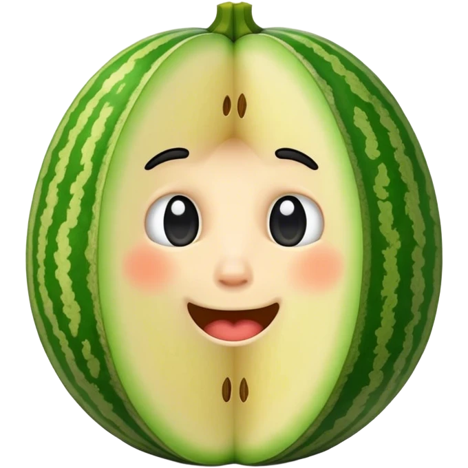 A wee shy hairy melon Irish  emoji