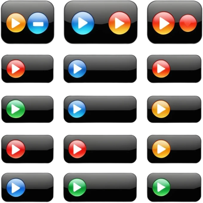 Play buttons black emoji