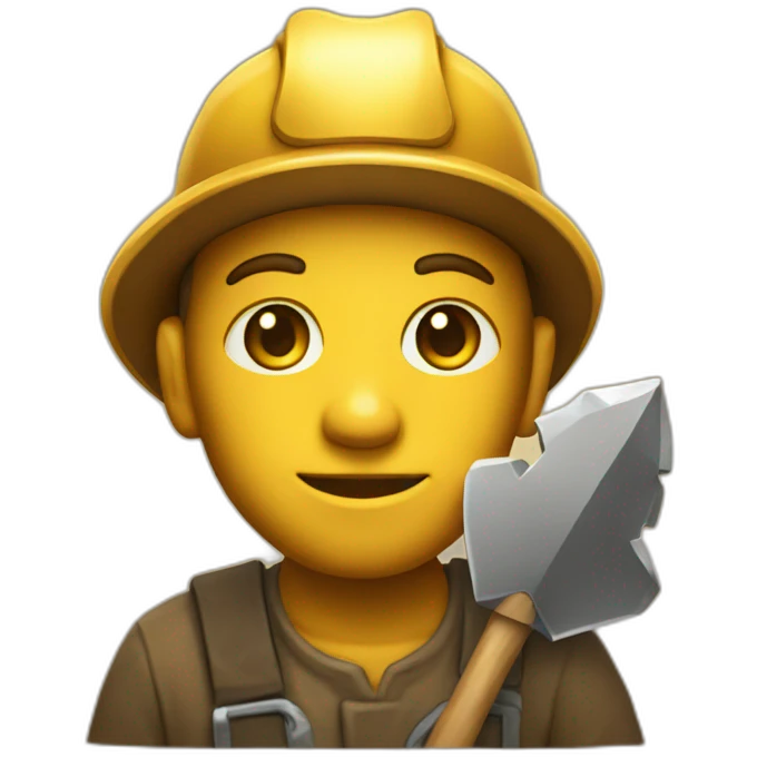Gold Miner with pick ace emoji