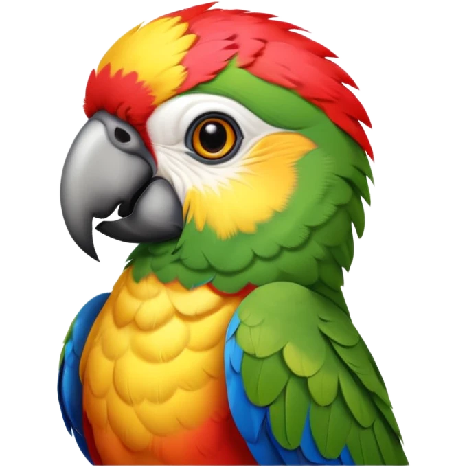 Flying parrot with a frontal view emoji