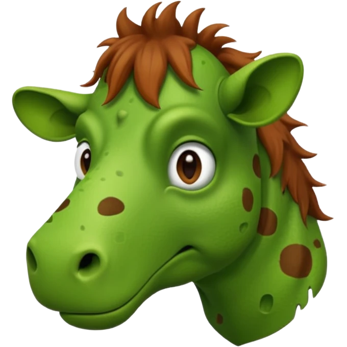  dinosaur head on cow  emoji