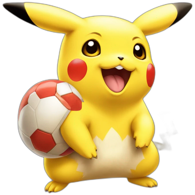 pikachu avec une pokeball emoji