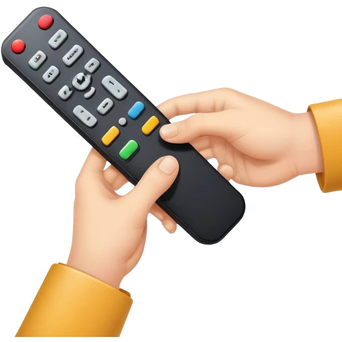 hand holding a remote control emoji