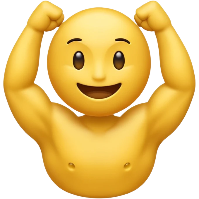 make a yellow simple emoji of flexing back  emoji