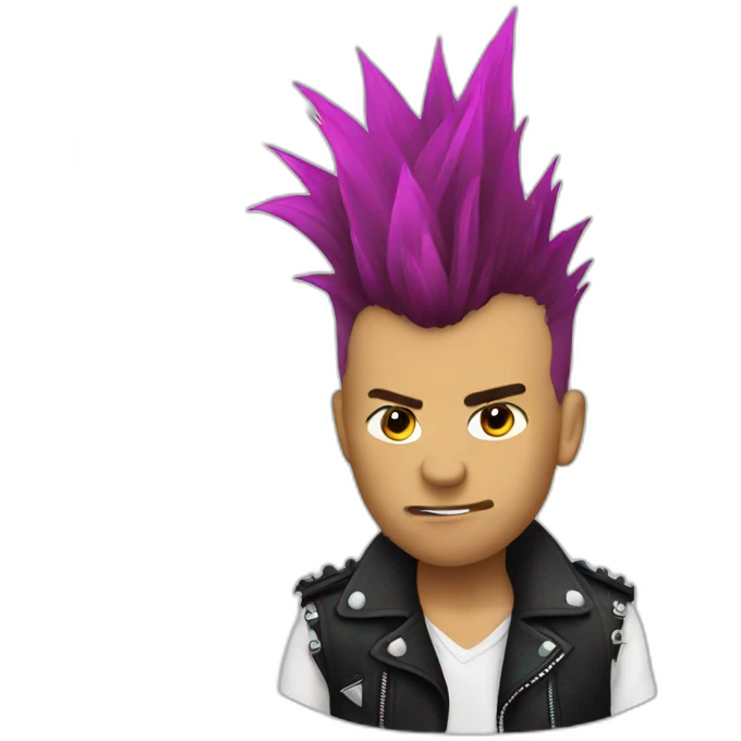 Punk with a mohawk emoji