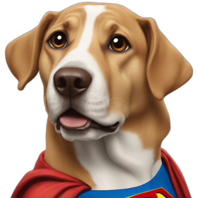 Superman-dog emoji