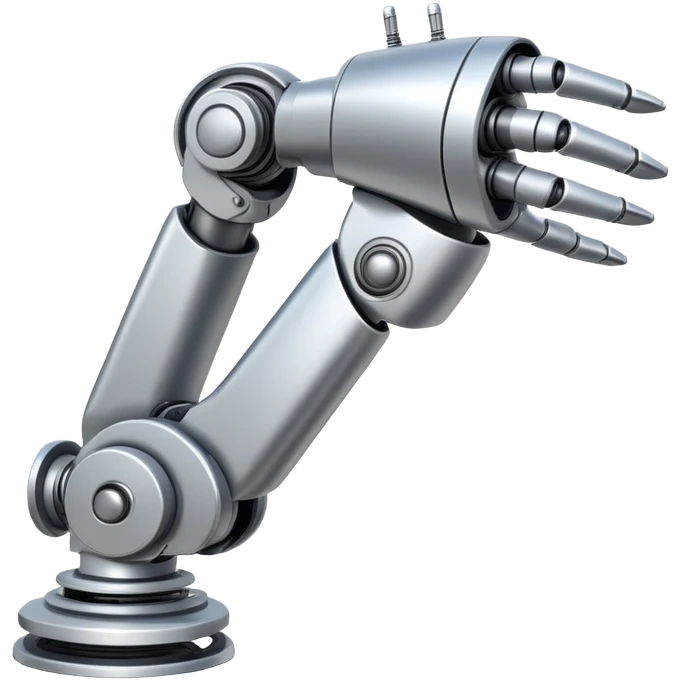 silver robot arm bycep emoji