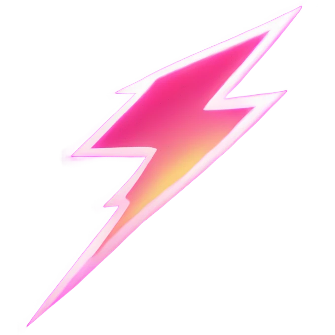 Pink lightning bolt emoji