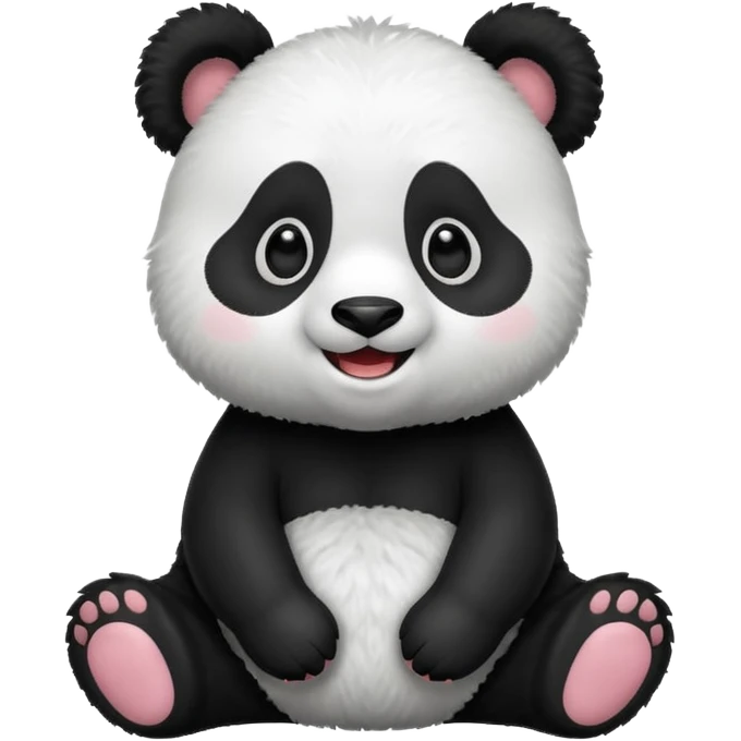 Happy simple panda bear emoji
