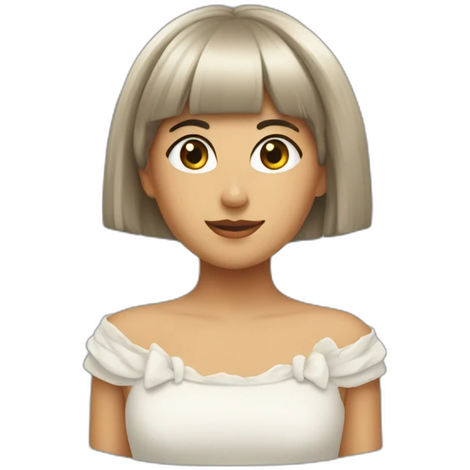 Morena con flequillo emoji