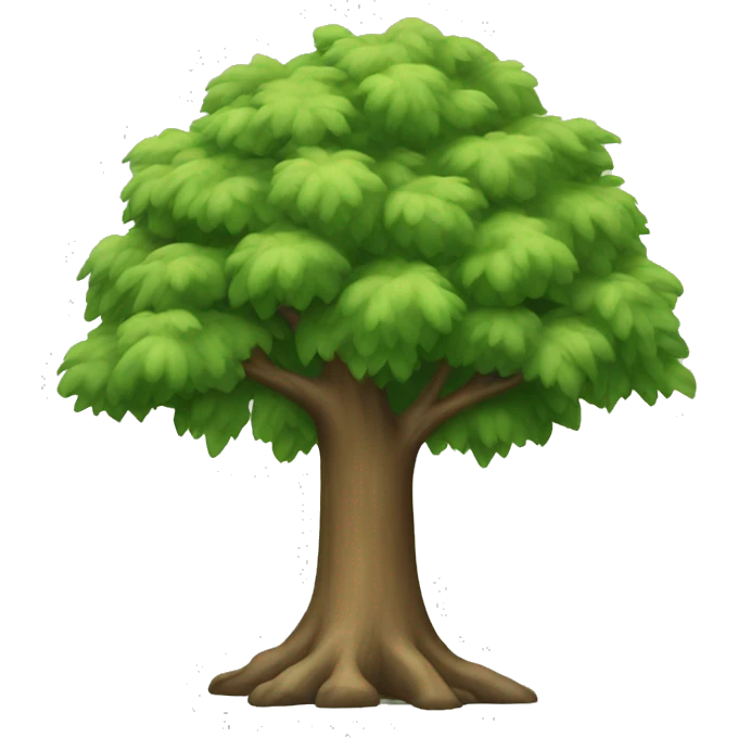 Moving tree emoji