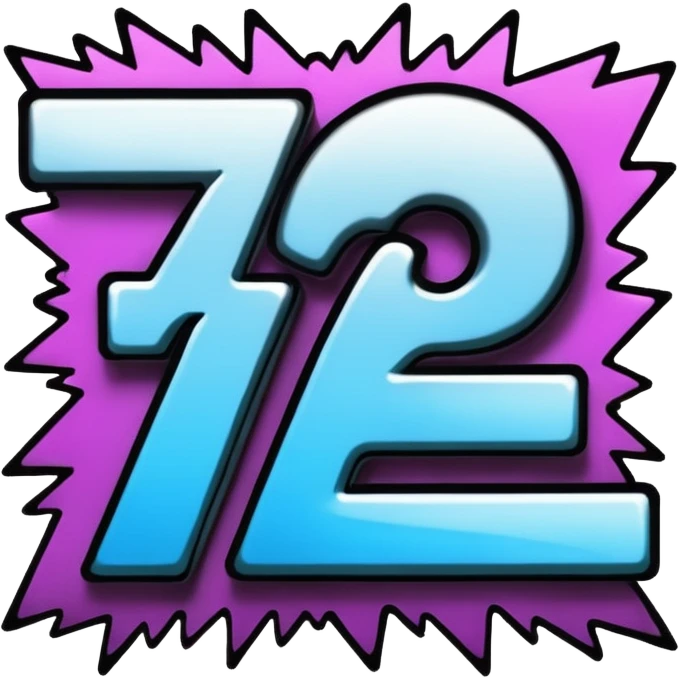 Граффити надпись: 72 emoji