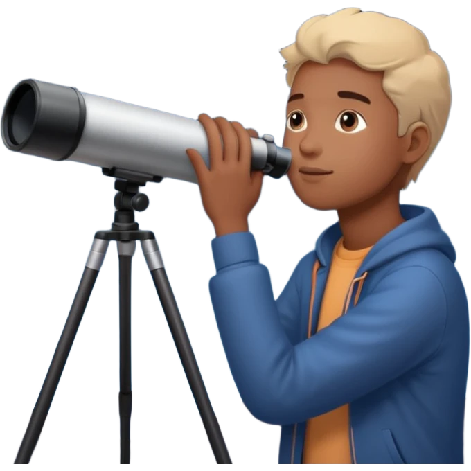 person stargazing with a telescope emoji