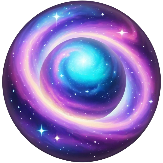 Sparkly Nebula galaxy orb emoji