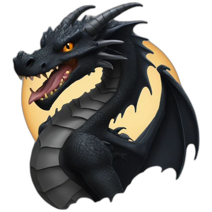 Black Dragon smoking with tattoos and piercings  emoji