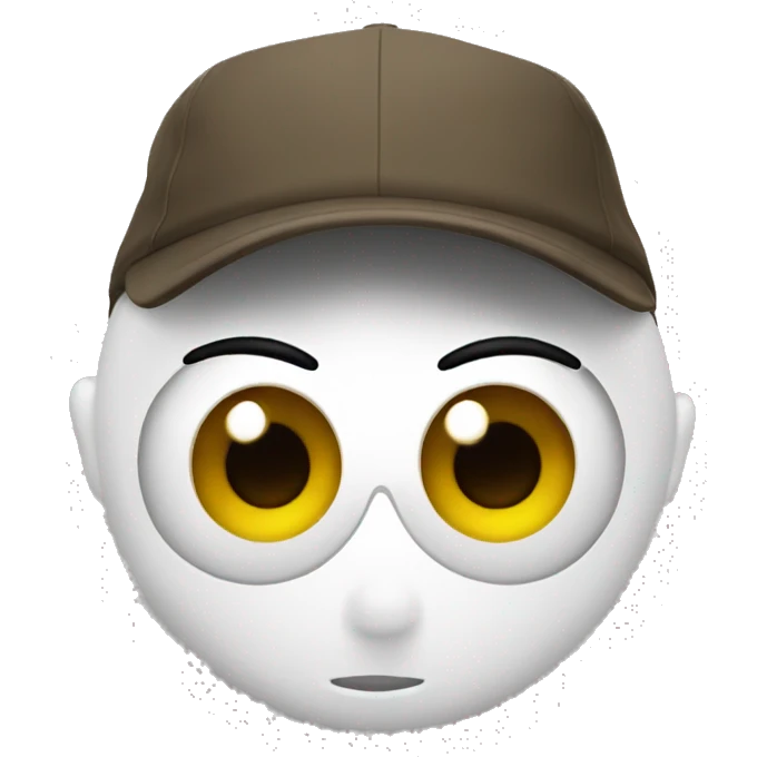 Study cap with eyes emoji