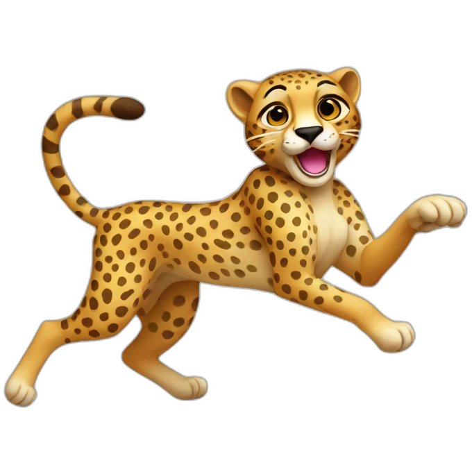 dancing cheetah emoji