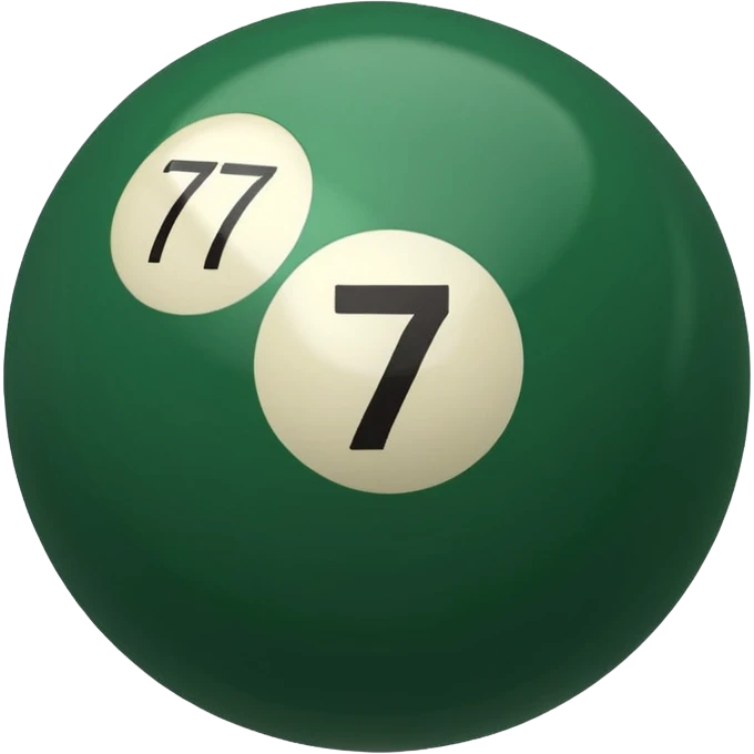green billiard ball 7 number  emoji
