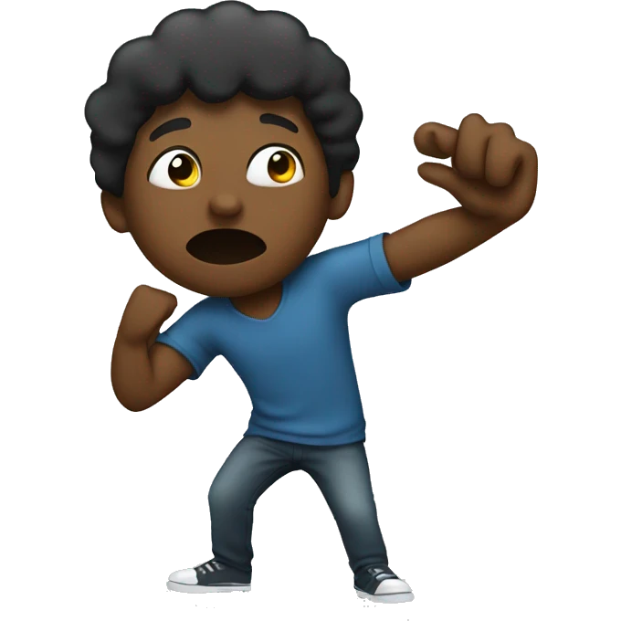 black person dabbing emoji