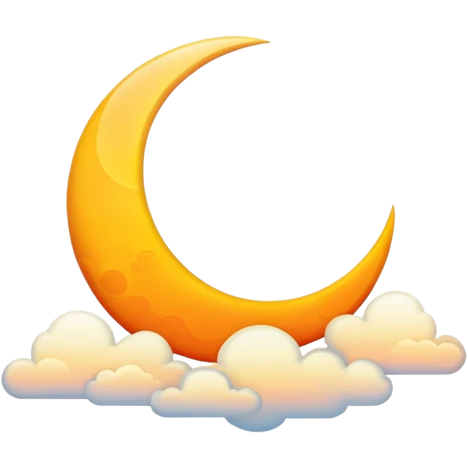 Moon crescent shaped sunrise emoji