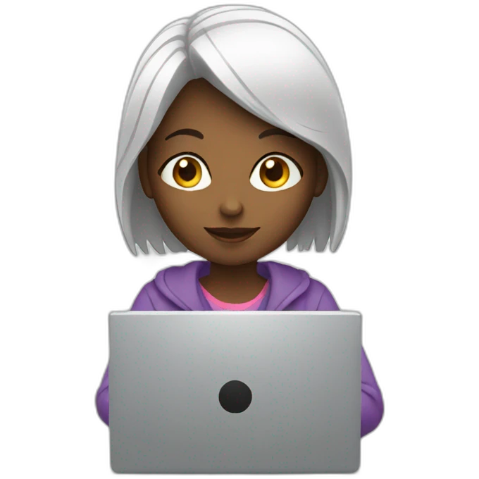 girl with laptop emoji