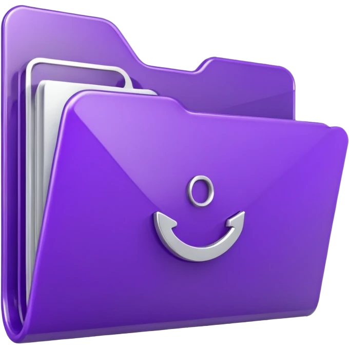 purple download folder emoji