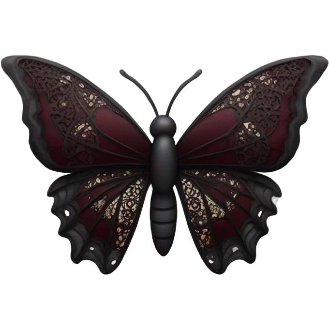 Goth butterfly emoji